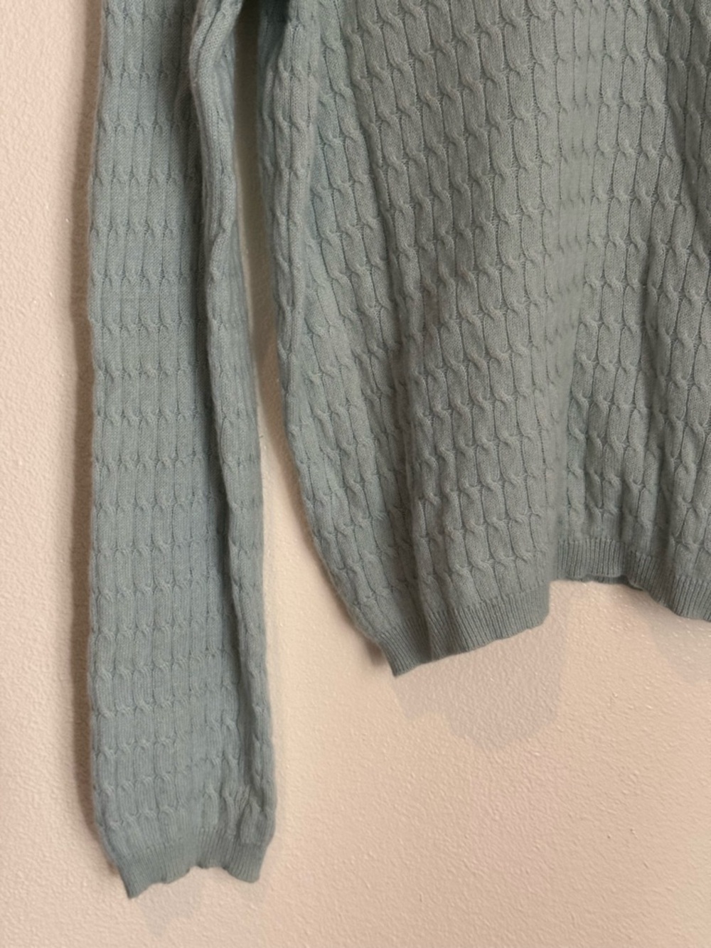 Grace Cashmere 100% Cashmere V-Neck Sweater Blue Small Soft Knit Classic - Picture 5 of 11